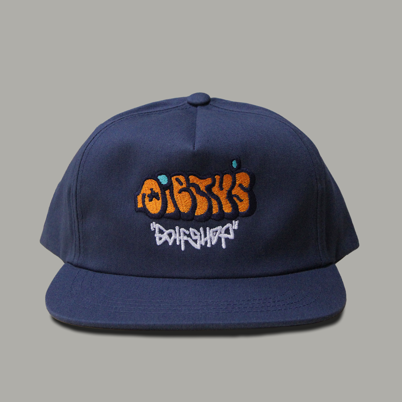 Bubble Text Hat Navy