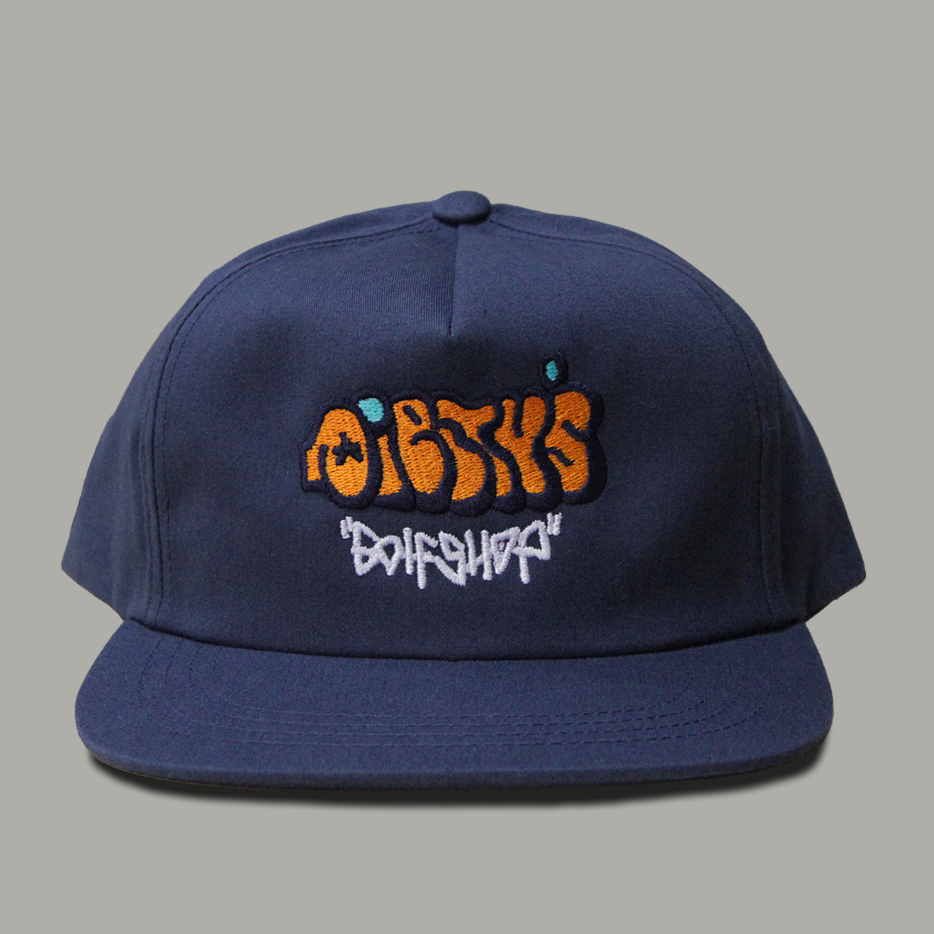 Bubble Text Hat Navy