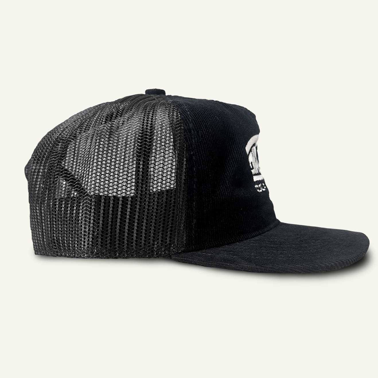 Stretchy Font Cord Trucker Cap